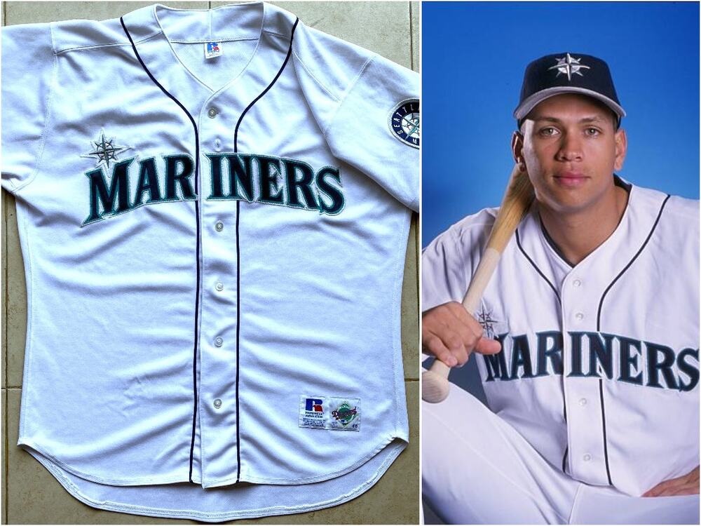 Seattle Mariners 90s RUSSELL Diamond Authentic jersey 48 XL white home MLB vtg